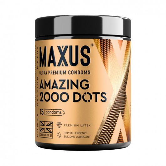 Точечные презервативы MAXUS 2000 Amazing Dots с железным кейсом - 15 шт. - Maxus - купить с доставкой в Севастополе
