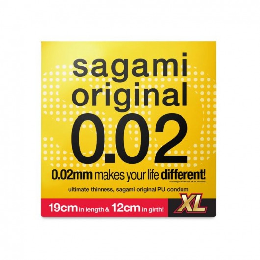 Презерватив увеличенного размера Sagami Original 0.02 XL-size - 1 шт. - Sagami - купить с доставкой в Севастополе