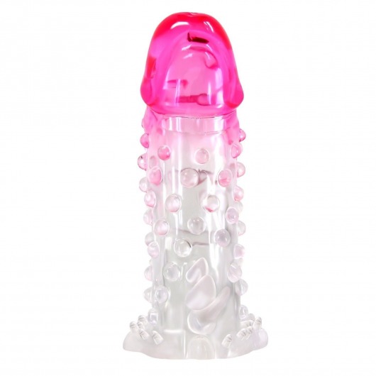 Прозрачно-розовая насадка на пенис Wilford - 13,5 см. - Baile - в Севастополе купить с доставкой