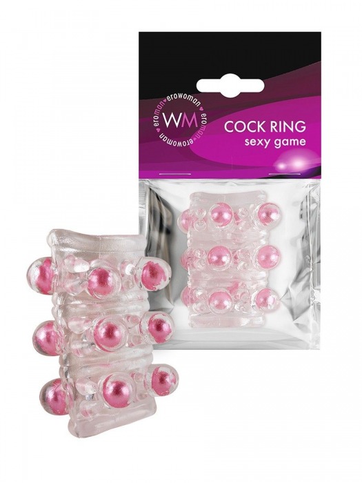 Прозрачная сквозная насадка на пенис с цветными шариками - Erowoman-Eroman - в Севастополе купить с доставкой