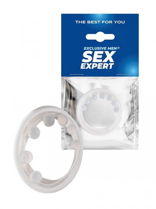 Эрекционное кольцо с мягкой стимулирующей насадкой - Sex Expert - в Севастополе купить с доставкой