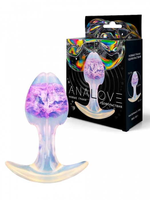 Сиреневатая анальная втулка - 8,2 см. - AnaLove