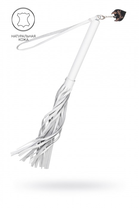 Белая кожаная плеть - 50 см. - Pecado - купить с доставкой в Севастополе