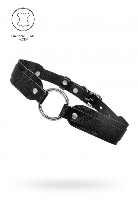 Черный кожаный чокер-ошейник со скруглёнными углами - Pecado - купить с доставкой в Севастополе