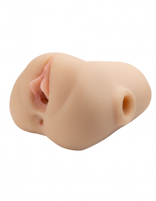 Телесный мастурбатор с вибрацией Double Pounder Vibrating Squeeze Stroker - Pipedream - в Севастополе купить с доставкой