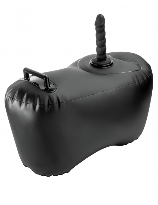 Черное надувное кресло с платформой для фиксации дилдо Body Dock Inflatable Love Seat - Pipedream - купить с доставкой в Севастополе