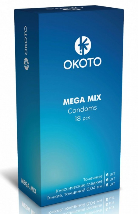 Презервативы OKOTO Mega Mix - 18 шт. - Sitabella - купить с доставкой в Севастополе