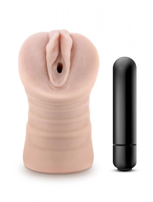 Телесный мастурбатор-вагина Ayumi с вибрацией - Blush Novelties - в Севастополе купить с доставкой