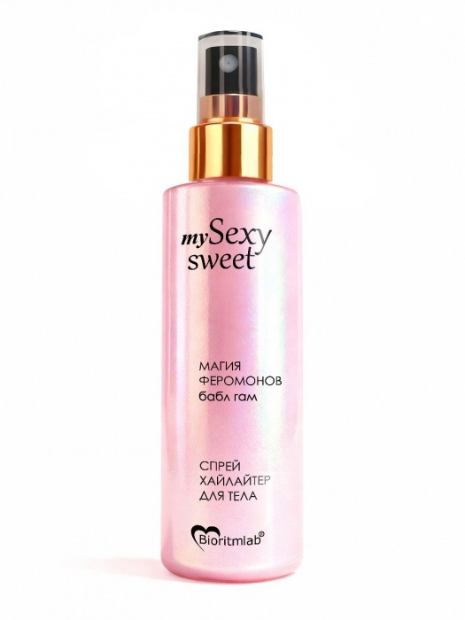 Спрей хайлайтер для тела Sexy Sweet с ароматом бабл-гам, шиммером и феромонами - 200 мл. -  - Магазин феромонов в Севастополе
