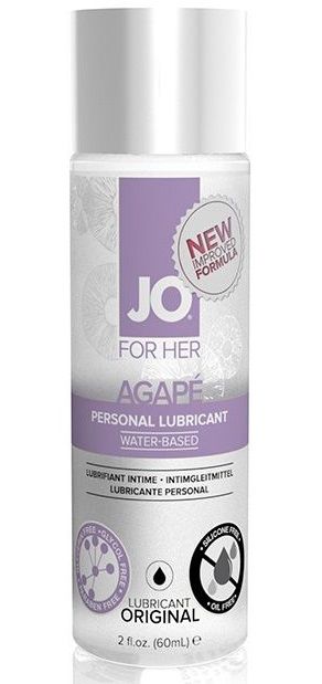 Лубрикант на водной основе для женщин JO AGAPE LUBRICANT ORIGINAL - 60 мл. - System JO - купить с доставкой в Севастополе