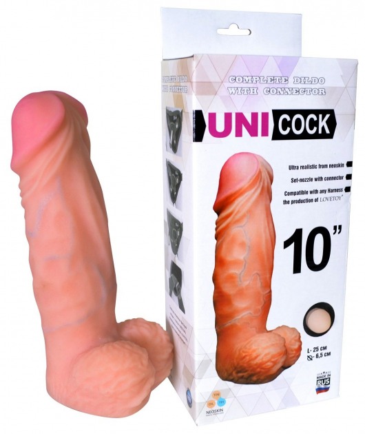 Фаллическая насадка Харнесс UNICOCK 10  - 25 см. - LOVETOY (А-Полимер) - купить с доставкой в Севастополе