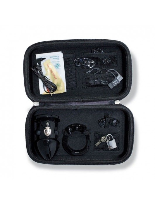 Пояс верности с электростимуляцией Mystim Pubic Enemy No1 Black Edition - MyStim - купить с доставкой в Севастополе