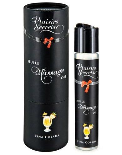 Массажное масло с ароматом пина колады Huile de Massage Gourmande Pina Colada - 59 мл. - Plaisir Secret - купить с доставкой в Севастополе
