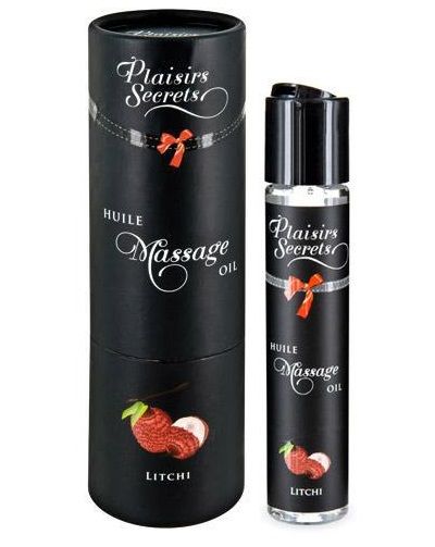 Массажное масло с ароматом личи Huile de Massage Gourmande Litchi - 59 мл. - Plaisir Secret - купить с доставкой в Севастополе