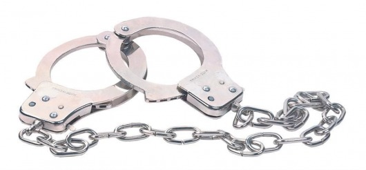 Наручники из металла с длинной цепочкой CHROME HANDCUFFS METAL HANDCUFFS W. KEY - NMC - купить с доставкой в Севастополе