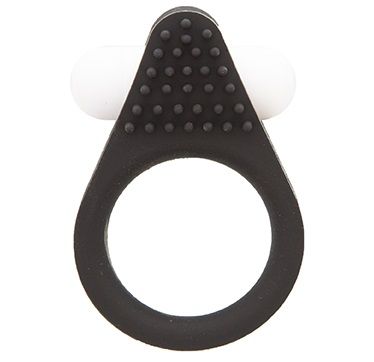 Чёрное эрекционное кольцо LIT-UP SILICONE STIMU RING 1 BLACK - Dream Toys - в Севастополе купить с доставкой