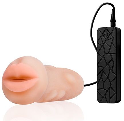 Мастурбатор-ротик с вибрацией REALSTUFF VIBRATING MASTURBATOR MOUTH - Dream Toys - в Севастополе купить с доставкой