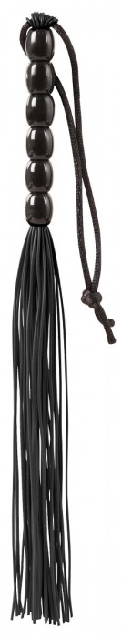 Чёрная мини-плеть из резины Rubber Mini Whip - 22 см. - Blush Novelties - купить с доставкой в Севастополе