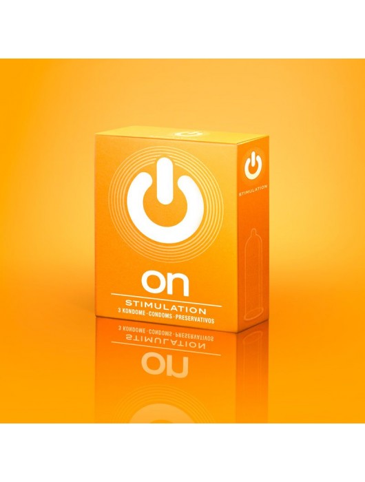 Презервативы ON) Stimulation с точками - 3 шт. - ON) - купить с доставкой в Севастополе