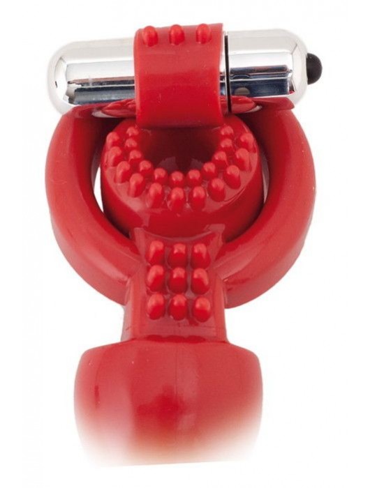 Красная вибронасадка с анальным стимулятором - ToyFa - в Севастополе купить с доставкой