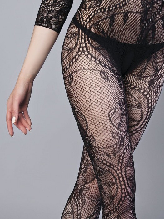 Ажурный комбинезон с длинными рукавами - Le Frivole купить с доставкой