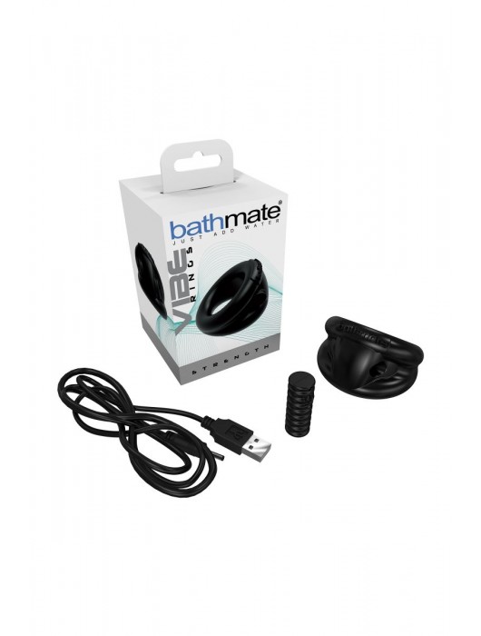 Чёрное эрекционное виброкольцо Strength - Bathmate - в Севастополе купить с доставкой