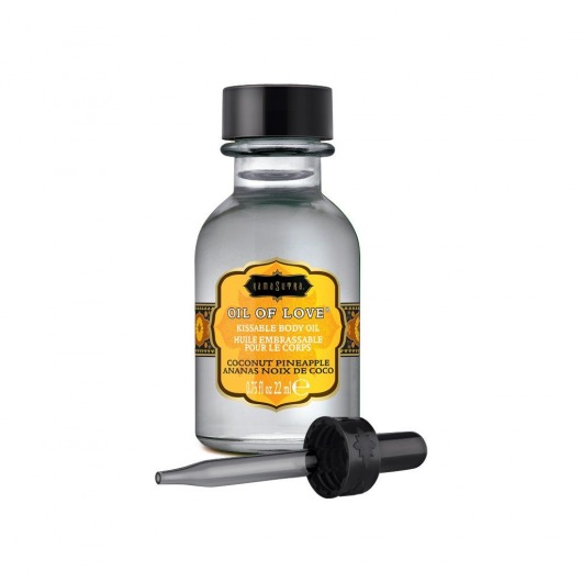 Масло для ласк с ароматом кокоса и ананаса Oil of Love Coconut Pineapple - 22 мл. - Kama Sutra - купить с доставкой в Севастополе