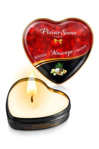 Массажная свеча с ароматом экзотических фруктов Bougie Massage Candle - 35 мл. - Plaisir Secret - купить с доставкой в Севастополе