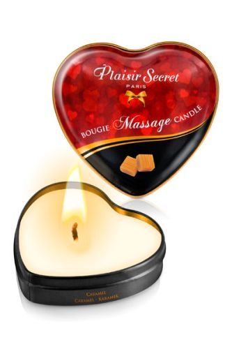 Массажная свеча с ароматом карамели Bougie Massage Candle - 35 мл. - Plaisir Secret - купить с доставкой в Севастополе