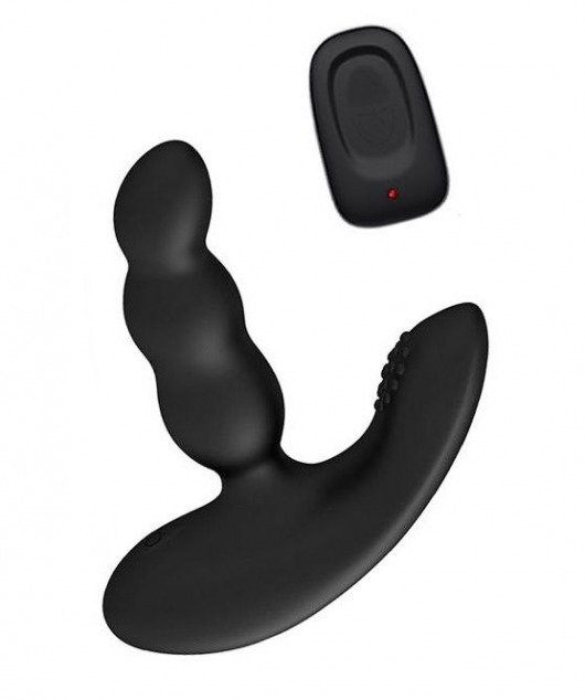 Черный силиконовый стимулятор простаты Levett Nitoc с пультом ДУ - Levett - в Севастополе купить с доставкой