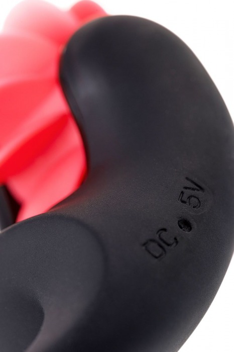 Чёрно-красное эрекционное виброкольцо Erotist - Erotist Adult Toys - в Севастополе купить с доставкой