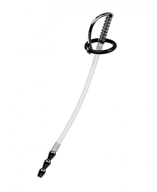 Силиконовый уретральный плаг со сменными фиксирующими кольцами Metal - ToyFa - купить с доставкой в Севастополе