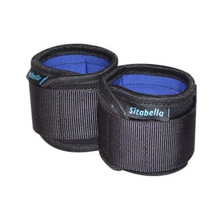 Неопреновые черно-синие наручники - Sitabella - купить с доставкой в Севастополе