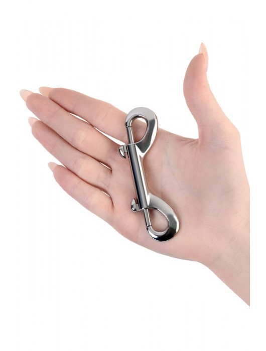 Серебристый двухсторонний карабин TOYFA Metal - ToyFa - купить с доставкой в Севастополе
