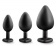 Набор черных анальных пробок с красным кристаллом-сердечком Bling Plugs Training Kit - Blush Novelties - купить с доставкой в Севастополе Набор черных анальных пробок с красным кристаллом-сердечком Bling Plugs Training Kit - Blush Novelties - купить с доставкой в Севастополе