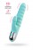 Мятный рельефный вибратор с клиторальной стимуляцией Flax - 17,5 см. - ToyFa
