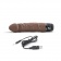 Коричневый вибратор-реалистик 6.5  Girthy Realistic Vibrator - 19 см. - PowerCocks