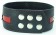 Чёрный кожаный ошейник с красной полосой и кольцами - БДСМ Арсенал - купить с доставкой в Севастополе Чёрный кожаный ошейник с красной полосой и кольцами - БДСМ Арсенал - купить с доставкой в Севастополе