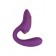 Фиолетовый вибромассажер с клиторальной стимуляцией Megam - ToyFa