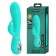 Бирюзовый вибратор-кролик с рёбрышками Prescott - 20 см. - Baile купить в Севастополе с доставкой в Orgasmix.ru Бирюзовый вибратор-кролик с рёбрышками Prescott - 20 см. - Baile