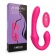 Розовый вибратор с клиторальным отростком и пультом ДУ- 19,6 см. - I-MOON купить в Севастополе с доставкой в Orgasmix.ru Розовый вибратор с клиторальным отростком и пультом ДУ- 19,6 см. - I-MOON