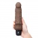 Коричневый вибратор с клиторальным выступом 7 Realistic Vibrator - 21,5 см. - PowerCocks купить в Севастополе с доставкой в Orgasmix.ru Коричневый вибратор с клиторальным выступом 7 Realistic Vibrator - 21,5 см. - PowerCocks